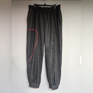 Women's Xxl Black Joggers with Red Trim Sweatpants
